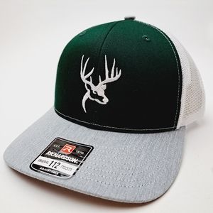 Deer Buck Head Richardson 112 Trucker Mesh Snapback Cap Hat Neon Yellow